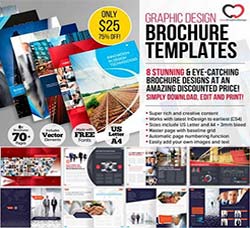 indesign模板－产品手册(8套/通用型)：8 x Professional Brochures